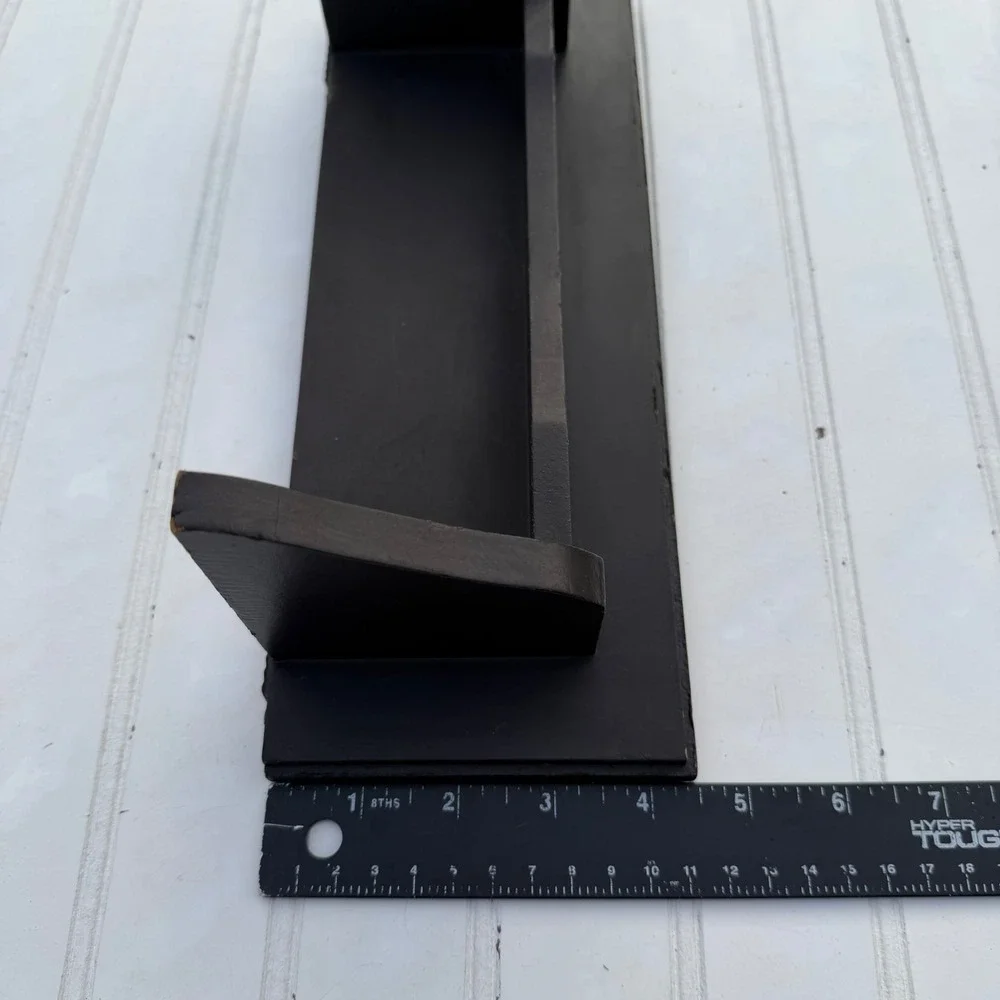Dark Brown Wood Floating Wall Shelf 12 Inch Picture Ledge Espresso Decor